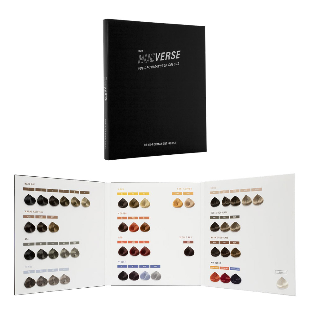 14130102 evo Hue-verse demi color chart