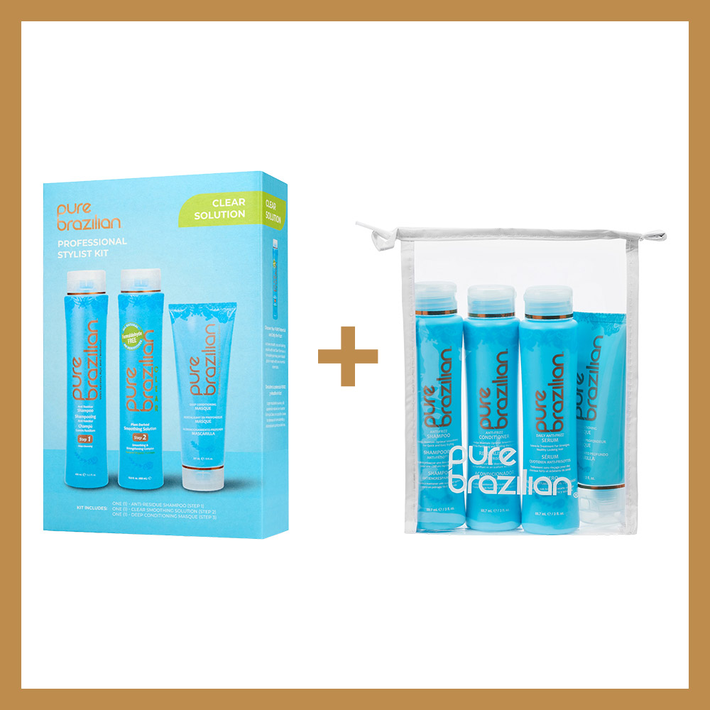 Pure Brazilian Stylist Kit + Home Care Promo - Clear