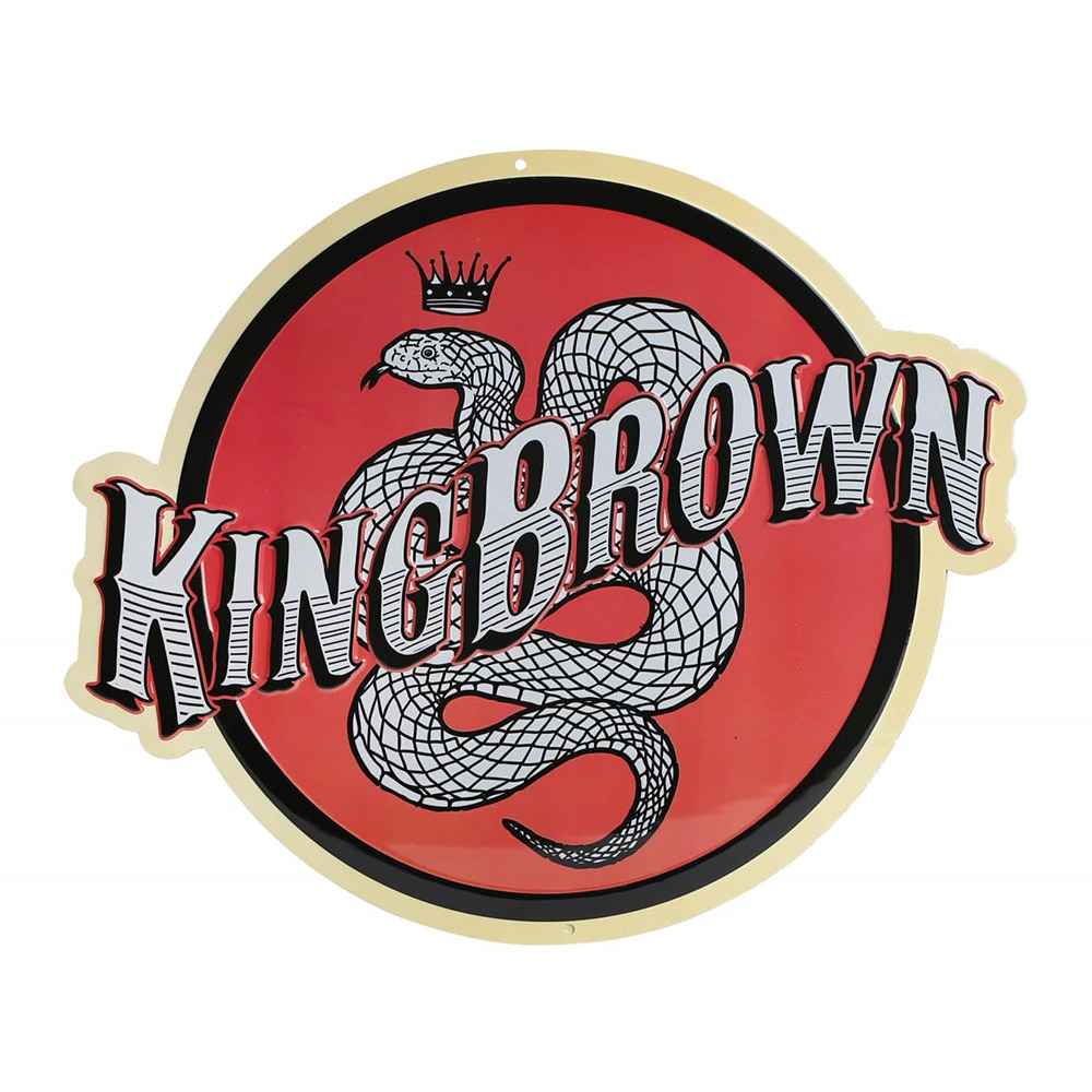 68130001 King Brown Embossed Tin Sign