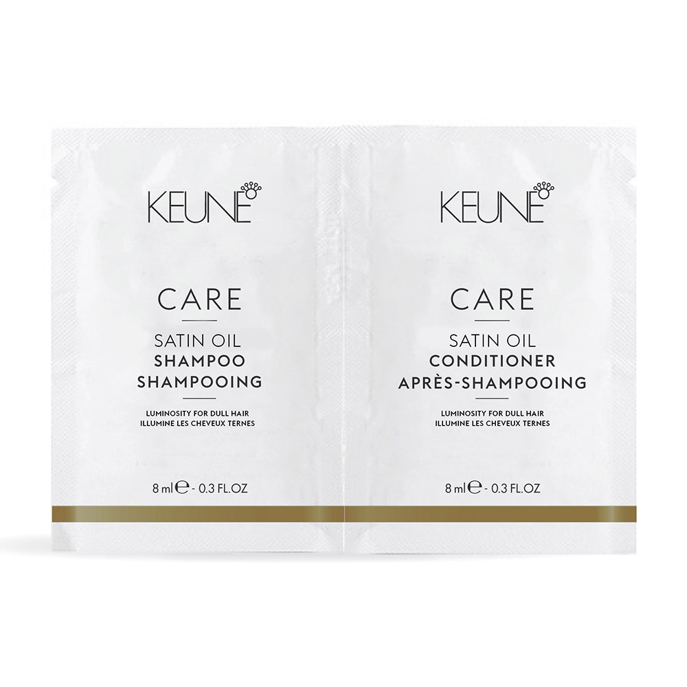 Keune CARE Satin Oil Shampoo/Conditioner Sachet - 24 pack