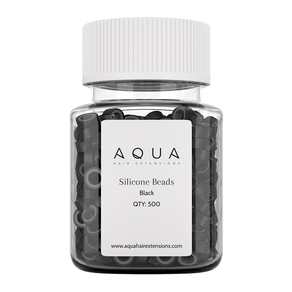 AQUA Black Beads - 500pc