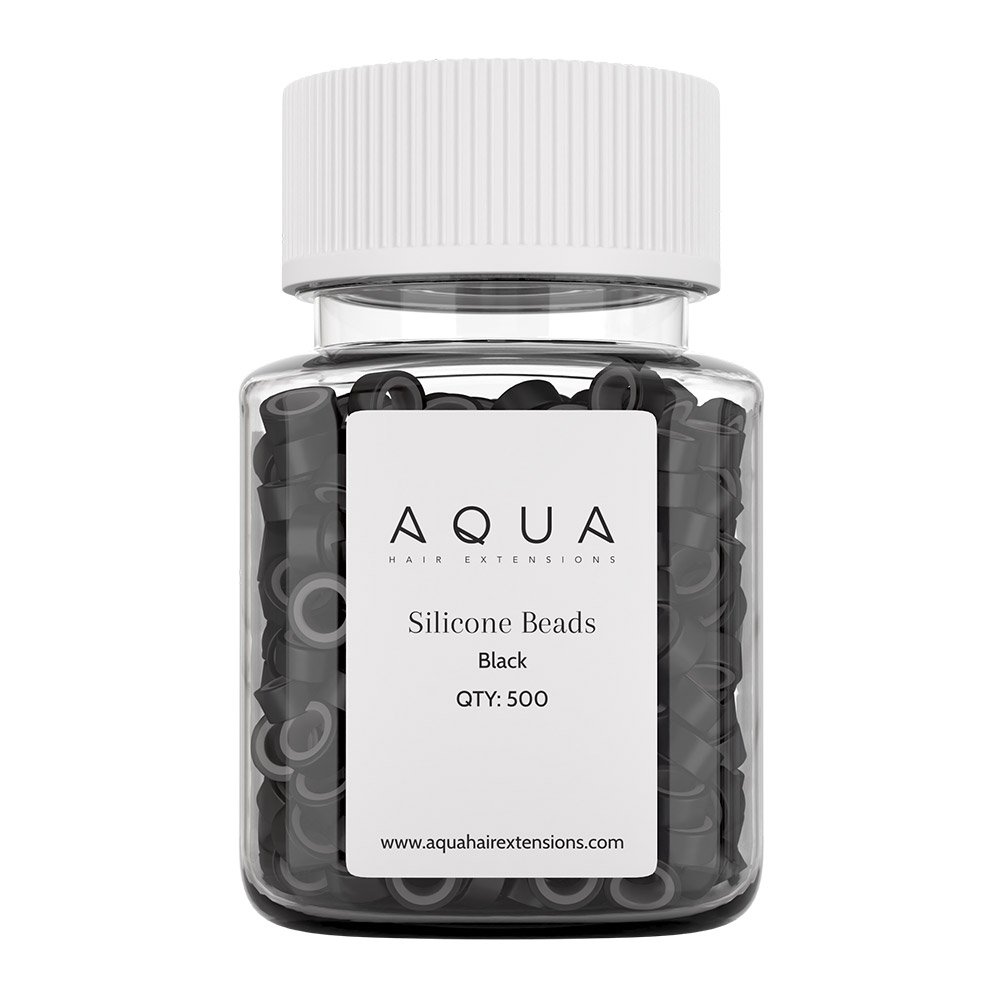 74080051 AQUA Black Beads - 500pc