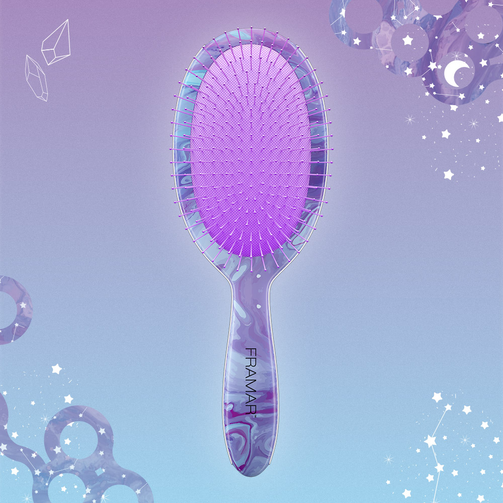 Framar Moonstone Detangle Brush - Amethyst