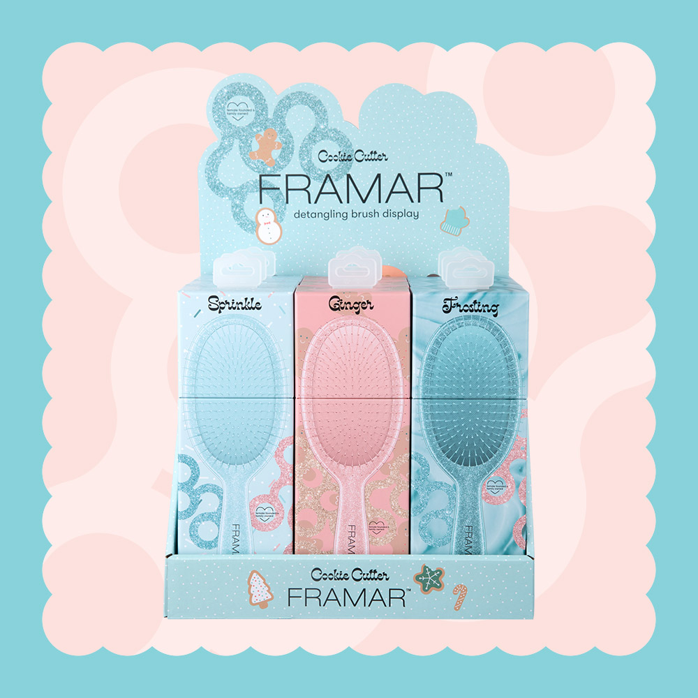 Framar Cookie Cutter - Detangle Brush Display