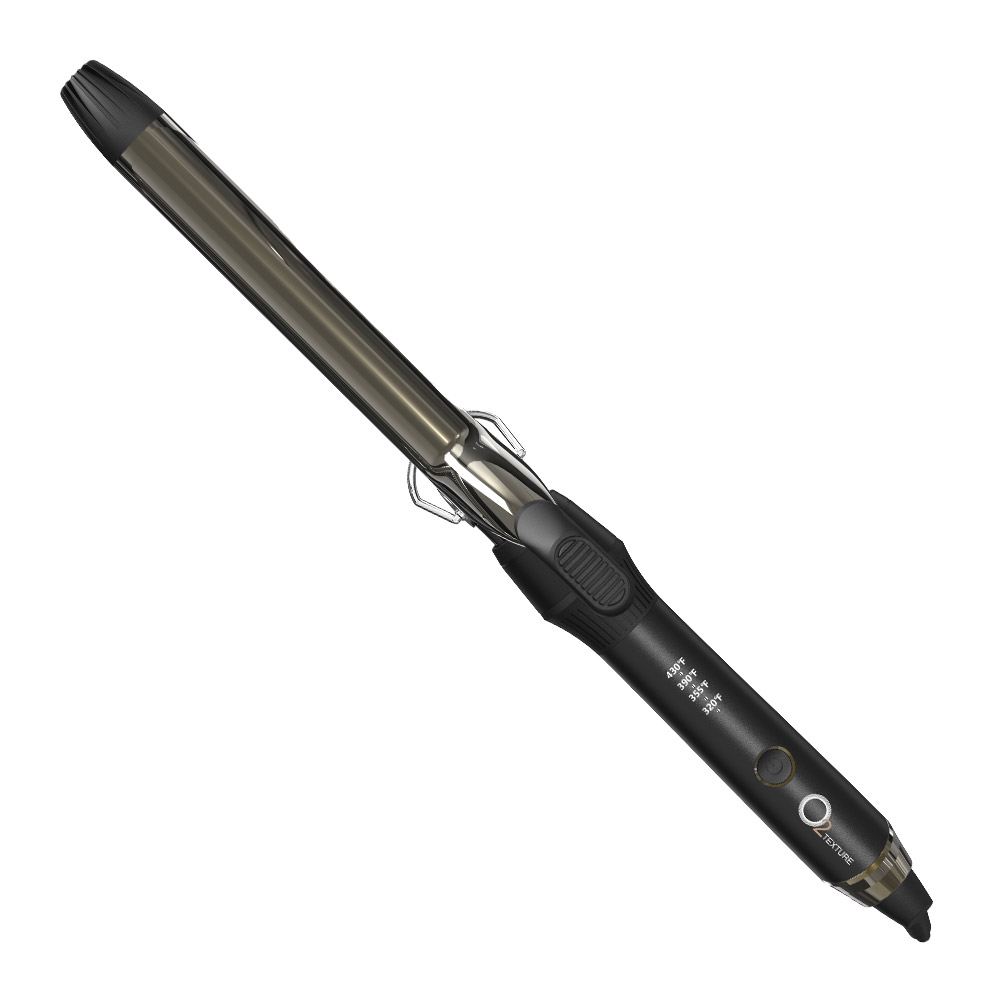 84082008 O2 Texture 1" Long Barrel Curling Iron