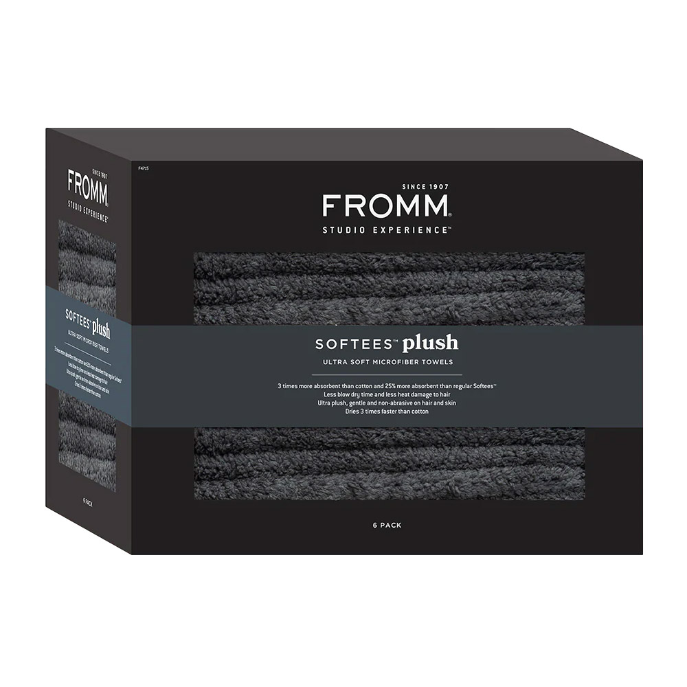 86061008 Fromm Softees Plush Towels - Dark Grey