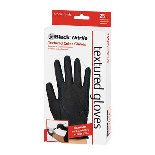 Product Club jetBlack Nitrile Textured Gloves - S/M