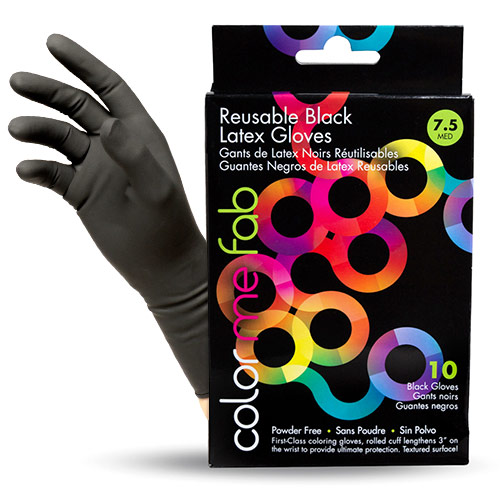78080002 Framar Latex Gloves Black Medium